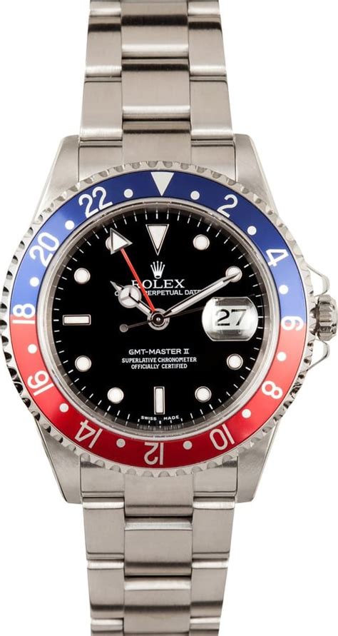 pre owned rolex pepsi watch.